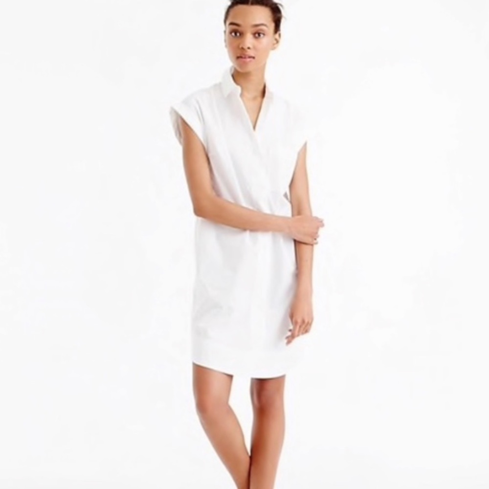 J Crew 100% Cotton White Slip Dress